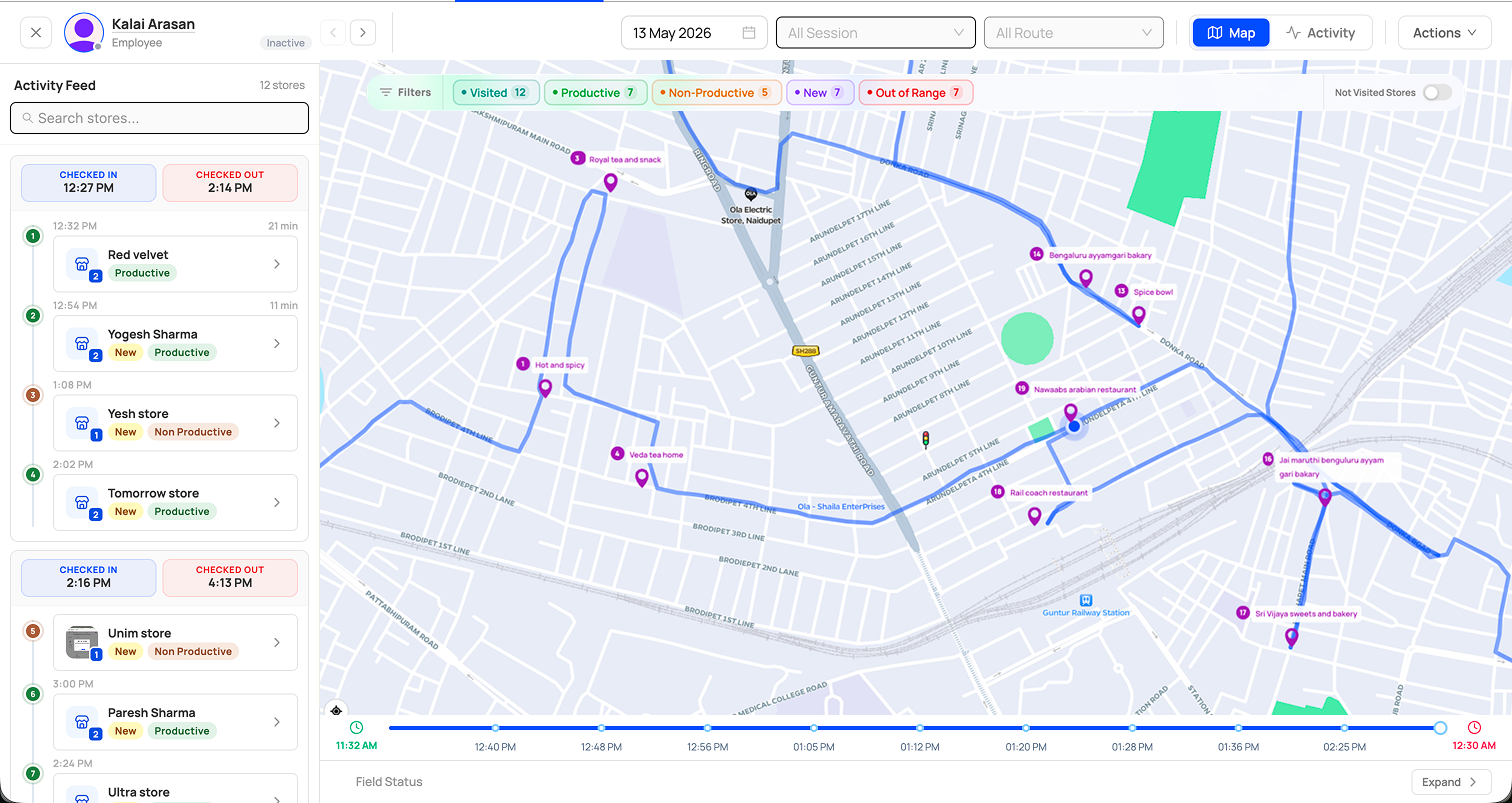 YoloWorks Live Field Activity Map